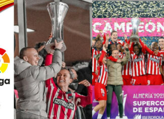 La Supercoppa la alza Virginia Torrecilla: che gesto! Virginia Torrecilla, Supercoppa Spagnola, Atlético madrid