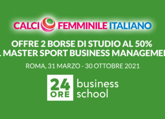 Calcio Femminile Italiano offre 2 borse di studio a copertura del 50% al Master Sport Business Management di 24 Ore Business School