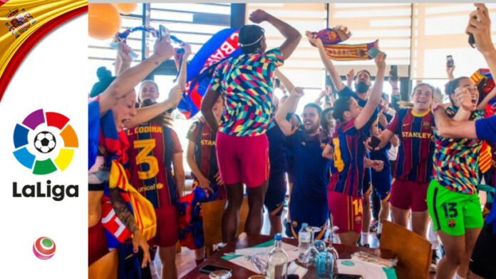 PrimeraDivision-Femenina-2021-Barcelona-festa_scudetto festa vittoria campionato Barcellona