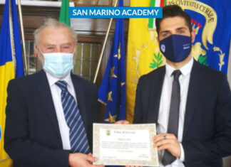 San Marino Academy, riconoscimento al merito per Alain Conte dal Comune di Cervia