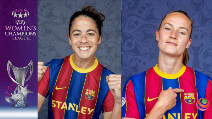 uefa-womens-championship-league-Caroline_Graham-Marta_Torrejon-Barcelona Marta Torrejon e Caroline Graham Hansen, Instagram, Barcellona