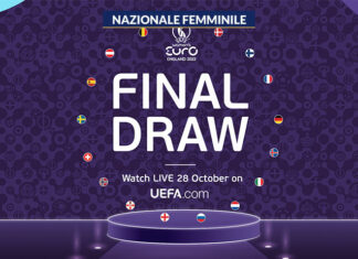 Oggi alle 18 il sorteggio della fase finale di EURO 2022. Italia in seconda fascia