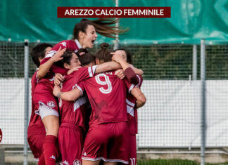 L’Arezzo Femminile non molla la testa della classifica. Le amaranto vincono 2-0 sul campo delle Azalee Solbiatese
