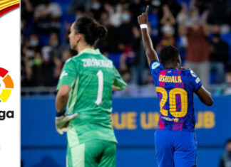 Asisat Oshoala balza in testa alla classifica marcatrici in Spagna Asisat Oshoala, Barcellona