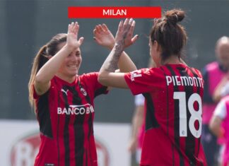 Il Milan davanti ai propri supporters dilaga contro il Pomigliano, battuto 6-2 con una grande prestazione di bomber Piemonte