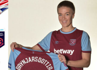 Dagný Brynjarsdóttir, centrocampista del West Ham United Women, prolunga il contratto fino al 2024