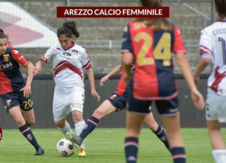 L’Arezzo Calcio Femminile impatta 2-2 contro il Genoa. La Festa amaranto viene rimandata