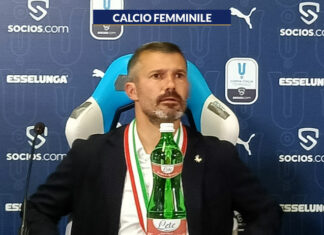 Alessandro Spugna, tecnico della Roma, dopo la sconfitta in Coppa Italia ringrazia le sue ragazze per la grande gara