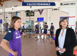 Bertolini al centro sportivo Davide Astori per incontrare le calciatrici della Fiorentina