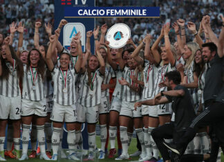 Juventus premiata allo ‘Stadium’ per la vittoria del campionato. Gravina: “Un traguardo storico”