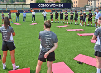 Primo giorno di raduno del Como Women in vista della Serie A