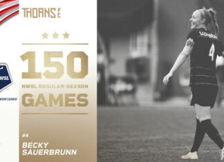 150 presenze in NWSL per Becky Sauberbrunn