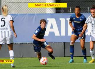 La Juventus confeziona 511 passaggi (pari al 76.6% di gioco fluido) e manovra da dietro il 91.6% delle azioni bianconere, per battere la Fiorentina