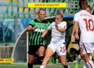 Sassuolo-Roma: il Sassuolo affida le chiavi del gioco e 39 palloni a Jane. La Roma domina e calcia 28 volte, solo 4 in porta