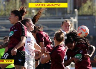 Pomigliamo-Milan: un peccato la reazione di Grimshaw. Il Milan tiene alto il baricentro sui 60 metri, ma così non copre e subisce 2 reti in fotocopia