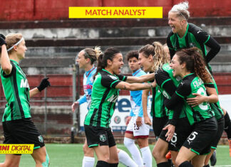 Sassuolo-Pomigliano: Filangeri con 51 passaggi riusciti e 21 giocate utili è il motore del Sassuolo. I cross perfetti di Ferrario non bastano al Pomigliano