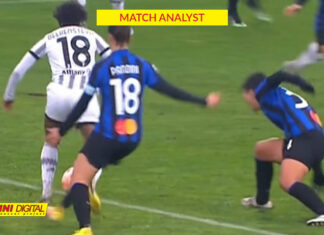 Le 633 palle giocate della Juventus (per un 58%) contro le 460 dell’ Inter (il 42%) portano un quadro generale del derby d’Italia vinto dalle bianconere