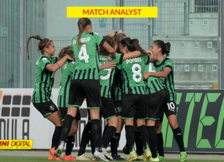 Sassuolo-Parma: le neroverdi effettuano 31 cross e giocano 66 palle in zona area, ma è il Parma con soli 3 cross e 25 palloni in attacco a risultare più concreto