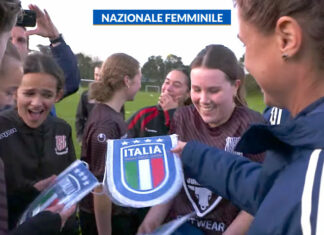 Le Azzurre presenti alla cerimonia di benvenuto in vista dell’inizio del Mondiale. Tra 5 giorni la gara inaugurale