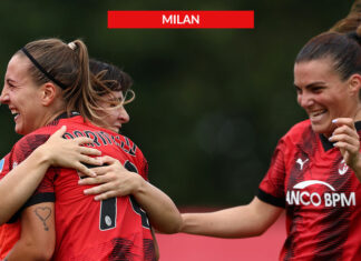Milan, battuto l’Hellas: tripletta di Grimshaw, doppietta di Laurent e reti di Fusetti e Jonušaitė per il passaggio del turno