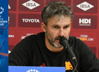 Alessandro Spugna, AS Roma, dopo il pareggio con il Bayern: “Gli arbitri di gara dovrebbero essere aiutati dal VAR”