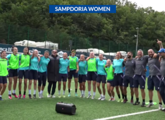 Il CT Andrea Soncin in visita alla Sampdoria