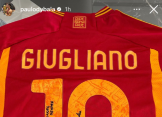 AS Roma: Dybala ringrazia Giugliano sui social