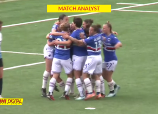 Sampdoria-Napoli 2-0 vista con i dati Panini Digital