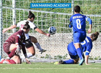 San Marino Academy, il gol e mezzo di Tamburini non basta contro l’Arezzo, che scappa nella ripresa