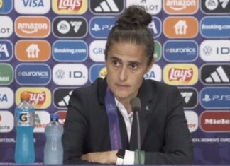Montsé Tomé: “Questa squadra meritava di più” Montsé Tomé, allenatrice della Spagna, conferenza stampa Spagna-Inghilterra