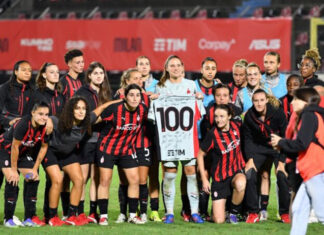 Laura Giuliani e le 100 presenze con il Milan: “Ringrazio club, staff e compagne.”