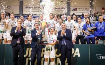 Bitonto, è un tris da record: la Supercoppa di Serie A resta in Puglia, 6-3 all’Okasa Falconara al PalaBadiali