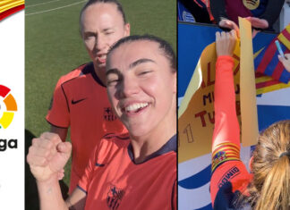 Barcellona implacabile nella Liga F Alhama-Barcellona: Patri Guijarro, Caroline Graham Hansen, Alexia Putellas