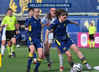 Gagliardini e Benini, Hellas Verona, incontrano i ragazzi della Philadelphia Junior Cup. Anna Benini: “Il mio consiglio è quello di non perdere mai la passione e di divertirsi”.