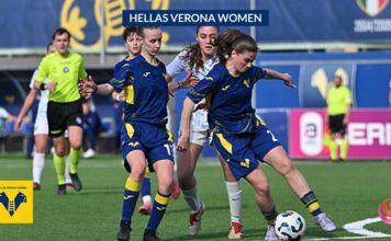 Gagliardini e Benini, Hellas Verona, incontrano i ragazzi della Philadelphia Junior Cup. Anna Benini: “Il mio consiglio è quello di non perdere mai la passione e di divertirsi”.